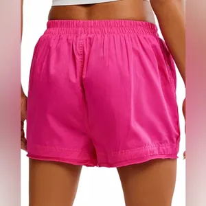 Free People Day To Day Boxers Pink Peacock XS Lounge Shorts Pockets thumbnail 2