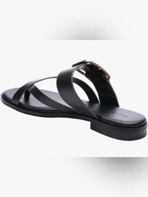 Sanctuary Black Crisscross Buckled Slide Sandals thumbnail 4