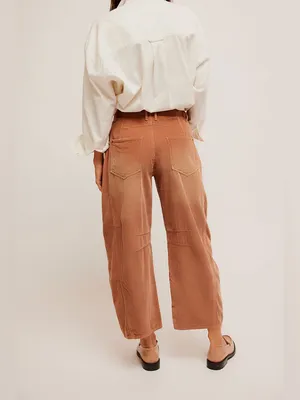 Free people Good Luck Mid-Rise Cord Barrel Jeans thumbnail 3