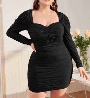 Sweetheart Neck Ruched Dress thumbnail 5