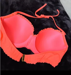 Victorias Secret Getaway Halter 36C bottom M . Coral bikini set thumbnail 8