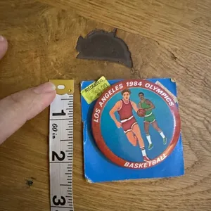 New 1984 USA basketball pin button thumbnail 3