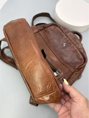 Ashwood backpack Purse Top Handle Zip Buckle Silver Hardware Pockets thumbnail 3