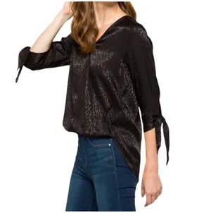 West Kei Allan Surplice Tie Sleeve High-Low Blouse thumbnail 2