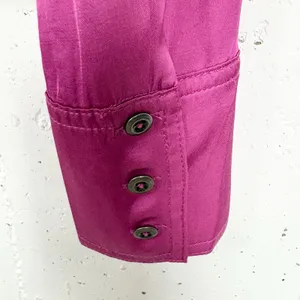 Anthropologie Pilcro Button Down Blouse Long Sleeve Silky Viscose Pink Small thumbnail 8
