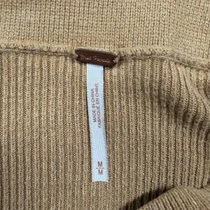 Free People Ribbed Knit Midi Skirt Women’s Medium Brown Side Slit Stretch thumbnail 5