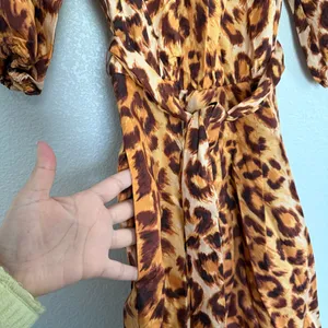 Kate Spade Panthera Cheetah Print Midi Dress 4 thumbnail 4