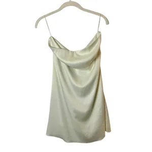 UO Mira Strapless Tie-Back Bow Satin Slip Mini Dress in Ivory Women's sz. M thumbnail 3