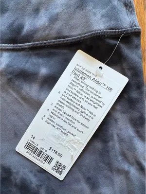 Lululemon Align High Rise 25” Diamond Dye Pitch Grey Graphite Grey Size 14 NWT thumbnail 4