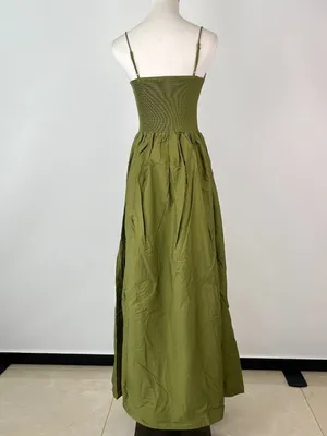 NWT Farm Rio Cotton Green Sleeveless Midi Dress Size XL thumbnail 8