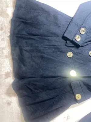 Vintage Y2K Wool Blend Apple Bottoms Black Peacoat with gold buttons thumbnail 6