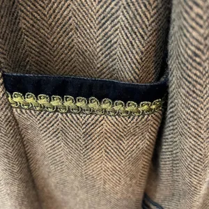Soft Surroundings brown black herringbone metallic velvet accent coat wool small thumbnail 8