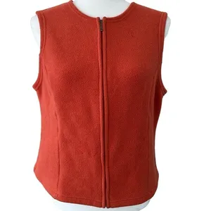 Ll Bean Reed Fleece Gorcore Full Zip Orange Vest M thumbnail 2