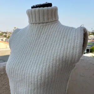 Staud Bette merino wool rib-knit cap sleeve turtleneck sweater size S small NEW thumbnail 6