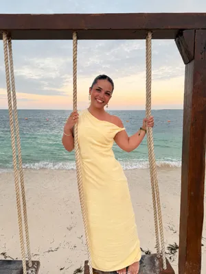 Peppermayo linen yellow dress thumbnail 4