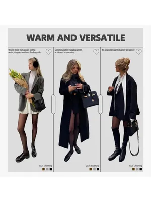 NEW 2 Pairs Fleece Lined Tights-Faux Translucent Leggings One size thumbnail 6