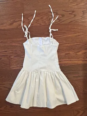 Pin Tuck Corset Bodice Mini Dress Size XS Spaghetti Straps thumbnail 9