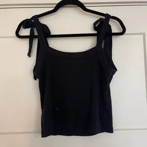 Chelsea & Violet Black Tank Top with Bow Straps thumbnail 3