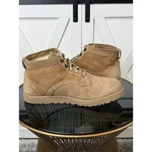 UGG Bethany Women's Boots Size 9 Brown Suede Sheepskin Lace Up Ankle Boots thumbnail 5