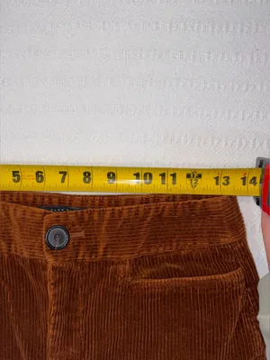 Zara Womens Corduroy Mid Rise Wide Leg Pant Size S Minimalist Preppy thumbnail 6