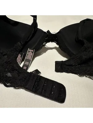 Victoria’s Secret Black Lace Trim Dream Angels Push Up Bra 32D thumbnail 4