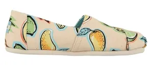 NWOT Toms Cuban Fruit Printed Canvas Slip On Flats Shoes Multicolored 9.5 thumbnail 1