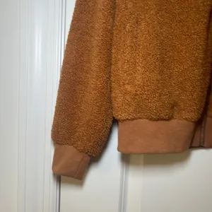 Mirol Womens Teddy Fleece Zip Up Bomber Jacket Brown Caramel Size Medium neutral thumbnail 2