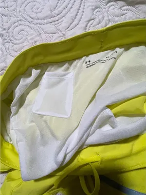 Under Armour Women's Neon Lime Training Shorts with Gray Reflective Trim‎ thumbnail 6