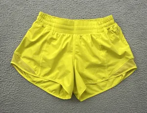 Lululemon Hotty Hot Shorts Low Rise 4" Sonic Yellow Athletic Athleisure Women 6 thumbnail 1