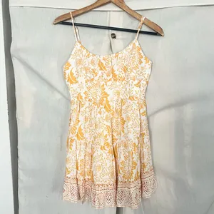 Selfie Leslie Eternal Sunshine Gathered Bust Babydoll Dress Floral Print Yellow thumbnail 4