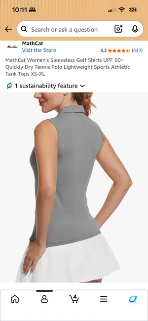 NWT Amazon Golf Tank Top Gray Size M thumbnail 4