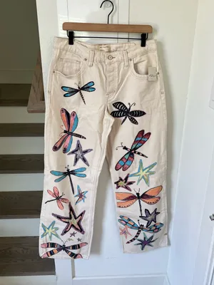 Free People We The Free Tennessee Low-Rise Illusions Jeans in Dragonfly NWT thumbnail 4