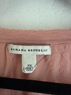Banana republic silk dress flutter sleeve ruffle ladylike demure thumbnail 5
