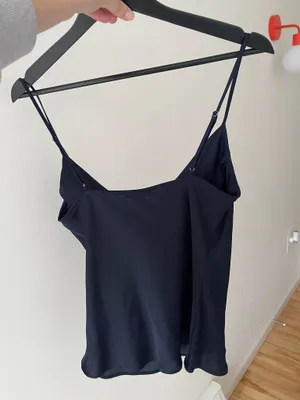 AQUA Navy Cowl Neck Top thumbnail 3