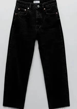 Zara HI-RISE STRAIGHT LEG JEANS (Size 0) New with tag thumbnail 3