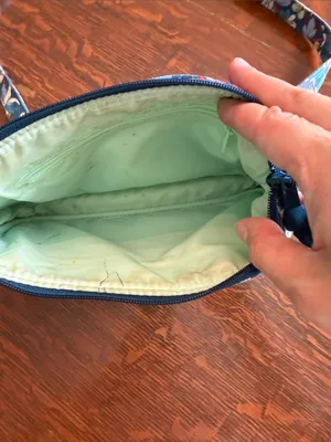 Vera Bradley Navy Blue Floral Quilted Shoulder Bag thumbnail 8