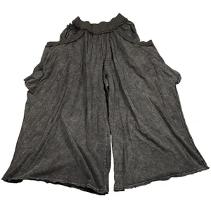 Oli & Hali Mineral Washed Side Pockets Jetty Harem Pants Women Small Gray BP0006 thumbnail 1