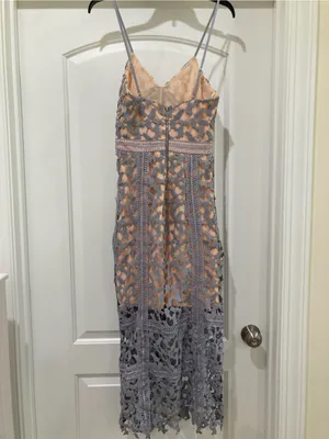 Elliatt Light Grey Lace Maxi Dress with Nude Lining thumbnail 9