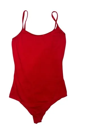Red Spaghetti Strap Bodysuit thumbnail 1