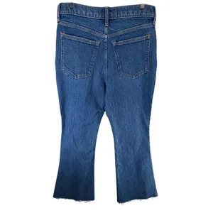 Abercrombie & Fitch The Vintage Flare Jeans Womens 31‎ Blue High Rise Raw Hem thumbnail 4