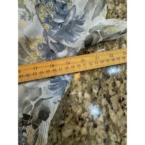 Baltic Born Lynlee Metallic Maxi Dress in Dusty blue Size 1XL Floral Gold thumbnail 8