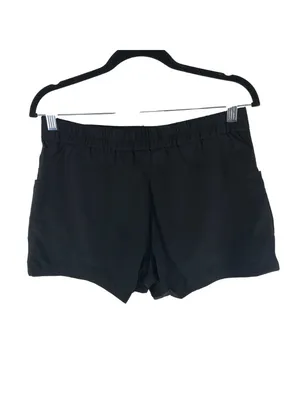 Halara Mid Rise Adjustable Waistband Pocket Casual Shorts Black M thumbnail 5