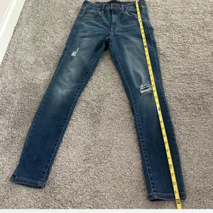 Aeropostale Women’s Dark Blue Distressed High Rise Jegging thumbnail 4