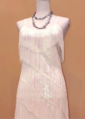 🆕 1920s Sequin and Fringe Flapper Party Mini Dress thumbnail 3