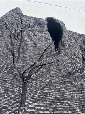lululemon athletica Women's Long Sleeve Heathered Charcoal Quarter-Zip thumbnail 2