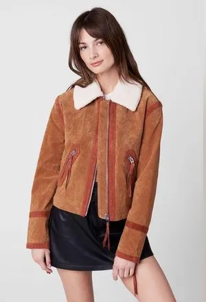 Blank NYC Caramel Sauce Genuine Leather Jacket thumbnail 1