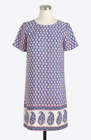 J. Crew Dress Printed Gallery Shift Dress Paisley thumbnail 1