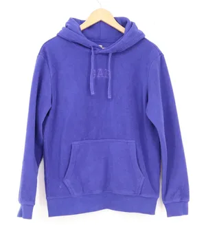 Gap XS Purple Fleece Hoodie Embroidered Logo Pullover Sweatshirt 11504 thumbnail 1