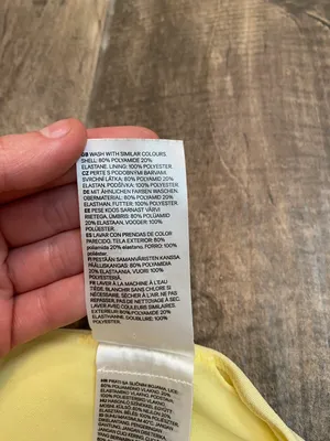 H&M Yellow Triangle Bikini Top thumbnail 13