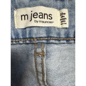 M‎ Jeans by Maurice's Distressed Denim Straight Leg Ankle Jeans 22W thumbnail 7